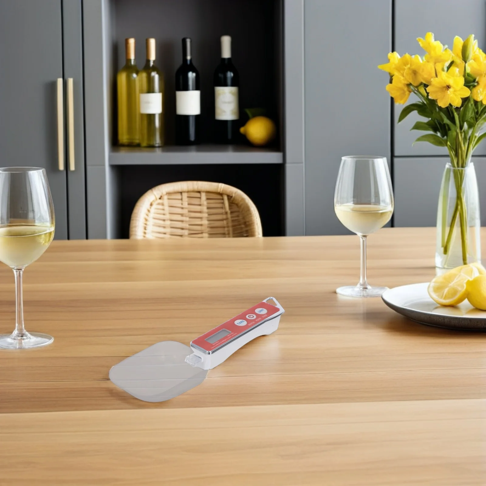 

1Set ABS Plastic Digital Spoon for Weighing Detachable Head Easy Clean Measuring Scale for Home Kitchen Use Spoon Scale