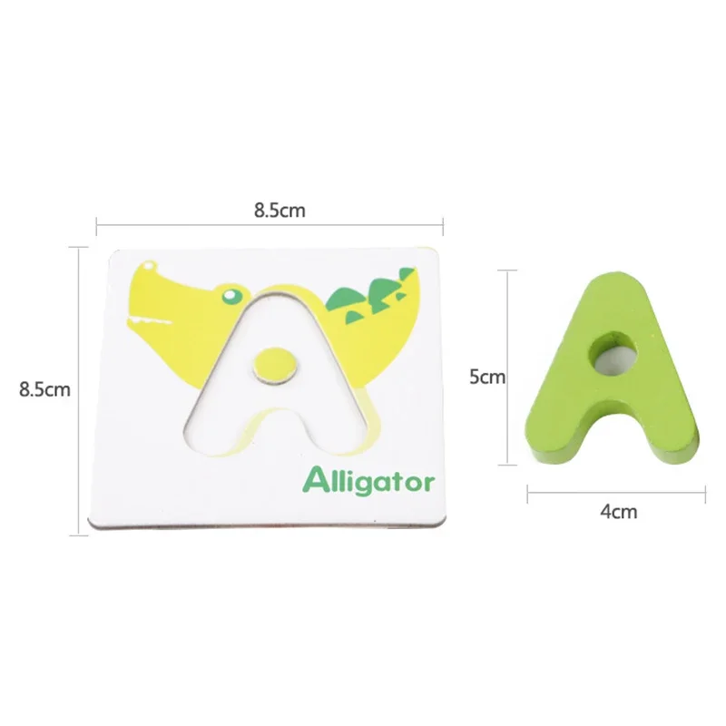 ของเล่นเสริมพัฒนาการเด็กก่อนวัยเรียน แบบมอนเตสซอรี่ ทำจากไม้ สำหรับการเรียนรู้ภาษาอังกฤษ ตัวอักษรภาษาอังกฤษ การจับคู่คำศัพท์ และเกมปริศนา