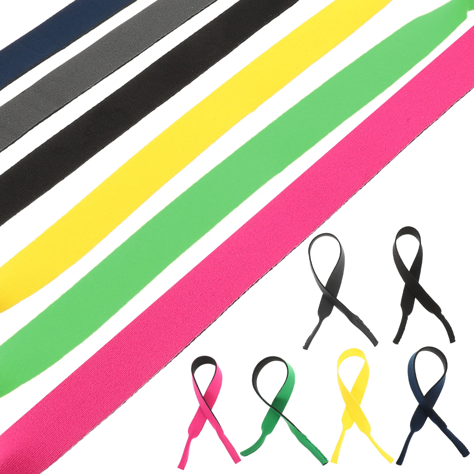 

6Pcs Eyeglass Strap Eyewear Safety Rope Adjustable Non-Slip Sports Glasses Holder for Outdoor Activities Hiking Rafting Tennis