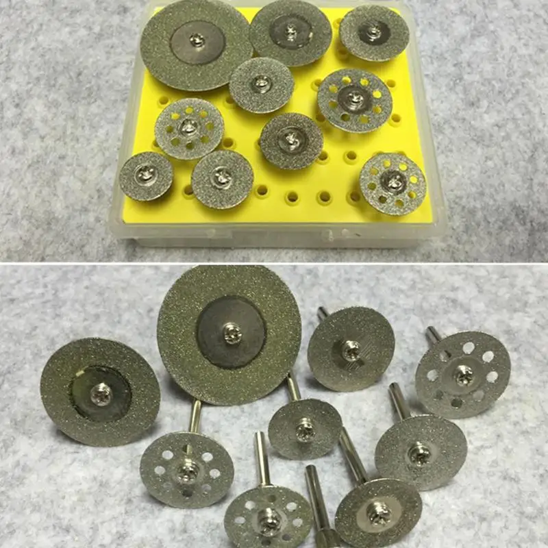 

10Pcs Cutting Discs Cut off Hold Wheel Set for Dremel Rotary Tool Cutting Grinding Engraving Accessories