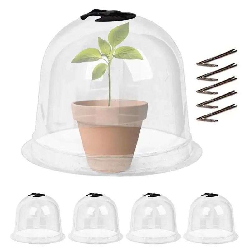 Garden Cloche Dome Reusable Mini Greenhouse Plant Covers Frost Guard Freeze Protection Outdoor Garden Tools Plastic Cover Pots