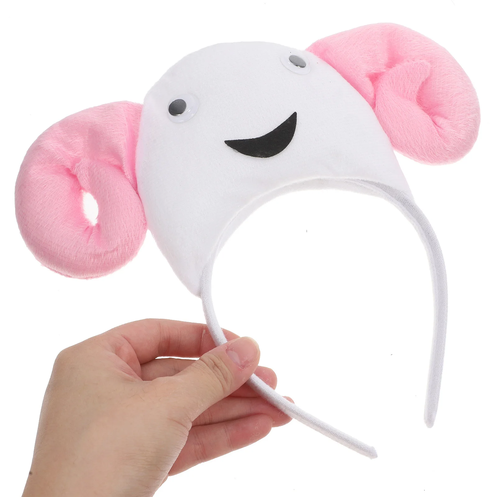 Conjunto de cabeça e cauda de ovelha, tecido confortável, acessório de fantasia de animal para crianças e adultos, festa de Natal de Halloween