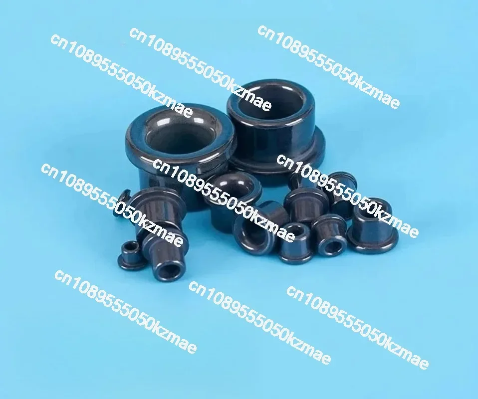 40PCS Black Titanium Oxide Ceramic Eye Beads, Wear-resistant Porcelain Hole Sleeve for Textile Winding Twister Machine