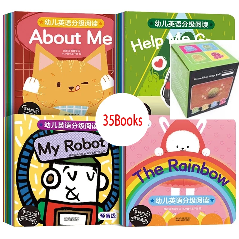 

35 Book/Sets Kids color English Picture Parent-Child Educational Book Gift For Children Baby Learn Reading Story Books