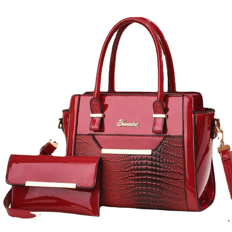 

2023 Large Capacity Crocodile Patterned Crossbody Composite Bag High Quality PU Single Shoulder Tote Bags Women Fashion Handbags