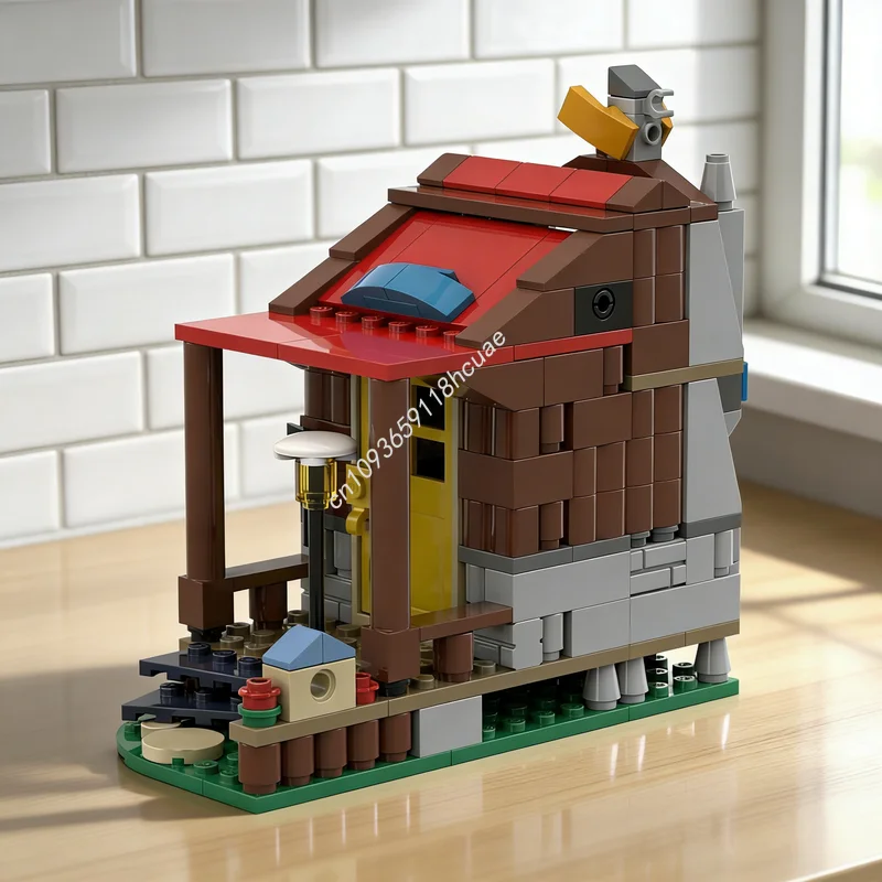 288-teiliges MOC Waldhütte Creator 3-in-1 Modellbausatz Spielzeug Konstruktion DIY Kreative Weihnachtsgeschenkidee Bildung