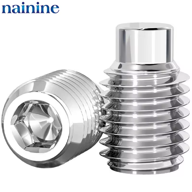 DIN915 304 клеммная колодка из нержавеющей стали, винт с выпуклым концом, шестигранная головка, установочные винты с упором