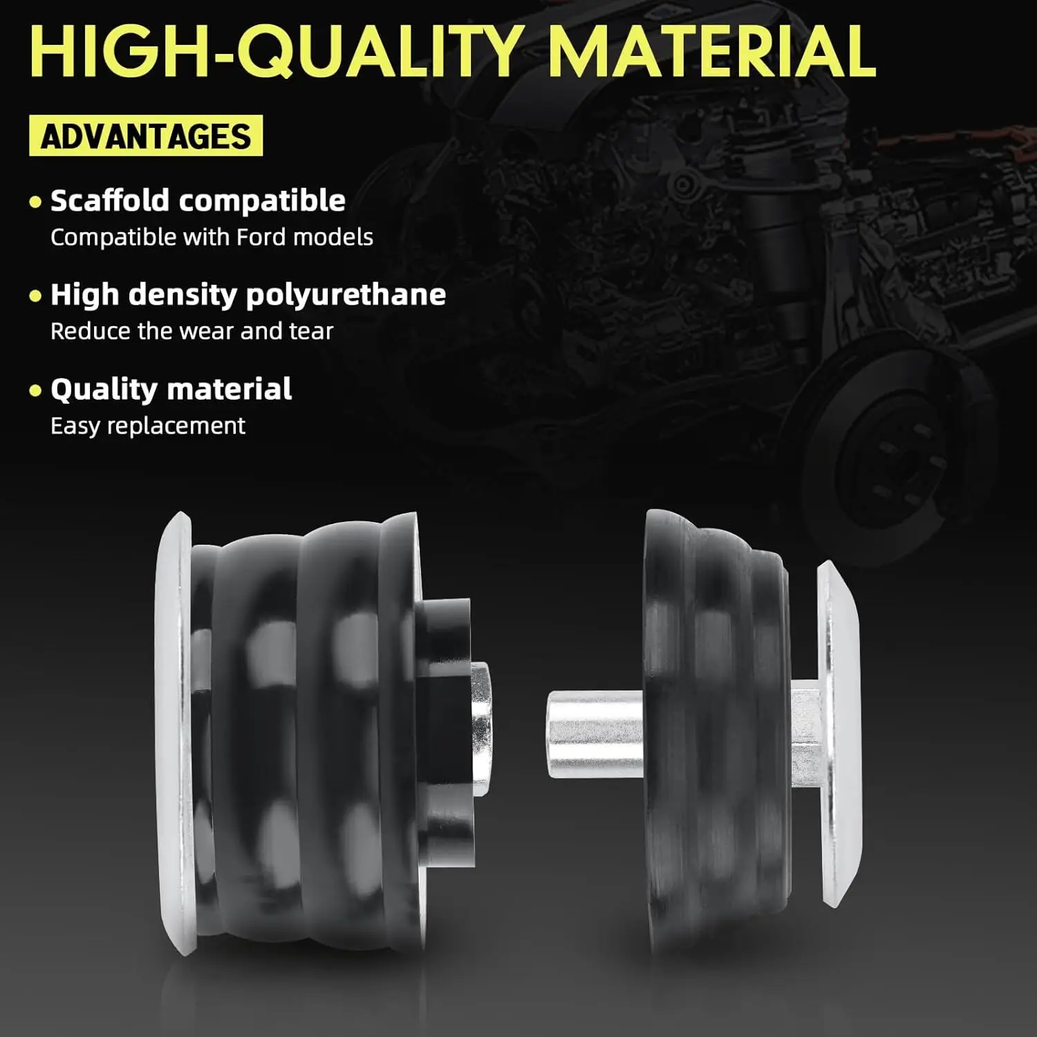 KF04058BK الجسم الكابينة جبل البطانات مجموعات ل 2003-2007 فورد 6.0L F250 F350 F450 F550 F650 F750 رحلة E150 E250 E350 E450 #3