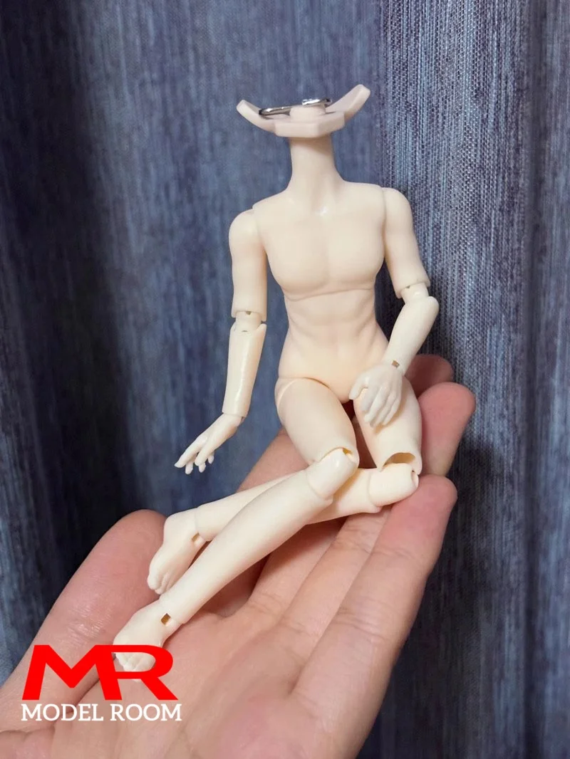 Asi 3.0 Muscle BJD Joint Beweglicher Körper im Maßstab 1:12, 14 cm bewegliche Anime-Actionfigur, superflexibler Körper für OB11-Kopfskulpturen