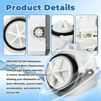Drain Pump Assembly Replacement Part Suitable for Bosch Dishwasher Maintenance Repair