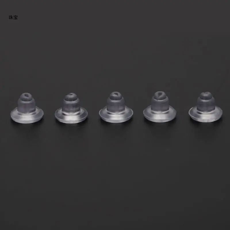 X5QE Simple Secure Push Earring Back Full Covering Studs Dust Proof Sensitive Skin