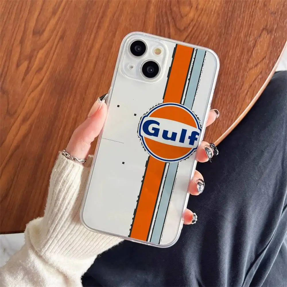 Etui na telefon Epc Car Racing Gulf iPhone 17 16 15 14 13 12 11 Pro Max 13 12, odporne na wstrząsy, miękkie, przezroczyste etui Coque — zdjęcie produktu 4