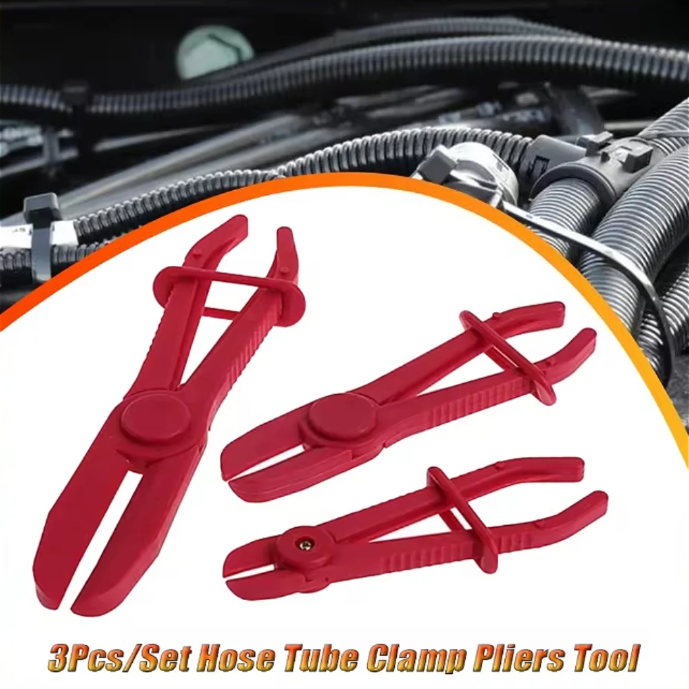 

3pcs Nylon Hose Clamp Tool Set Brake Fuel Water Line Clamp Plier Hands Free Tool Car Repair Tools Hose Pliers