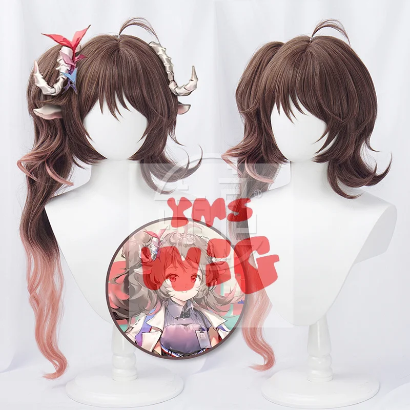 New Eyjafjalla Cosplay Wig Game Arknights Eyjafjalla the Hvít Aska Cosplay Wig Heat Resistant Synthetic Hair Halloween Party