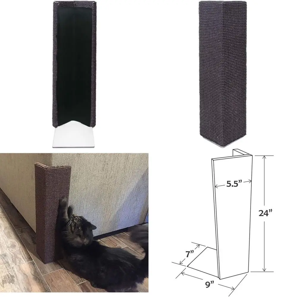 Soa-Scratcher Squared' Cat Scratching Posuch-/Protector de muebles (Negro)