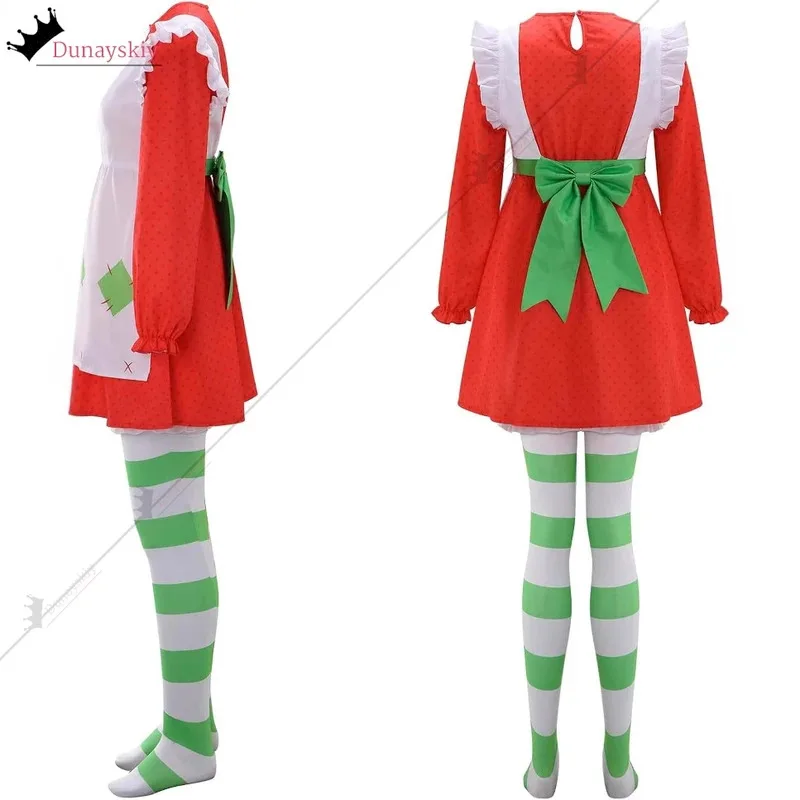 

25COSStrawberry Shortcake Cosplay Lolita Costume Classic Suit Women The World of Strawberry Women's Dresses Anime Outfits Shoe S