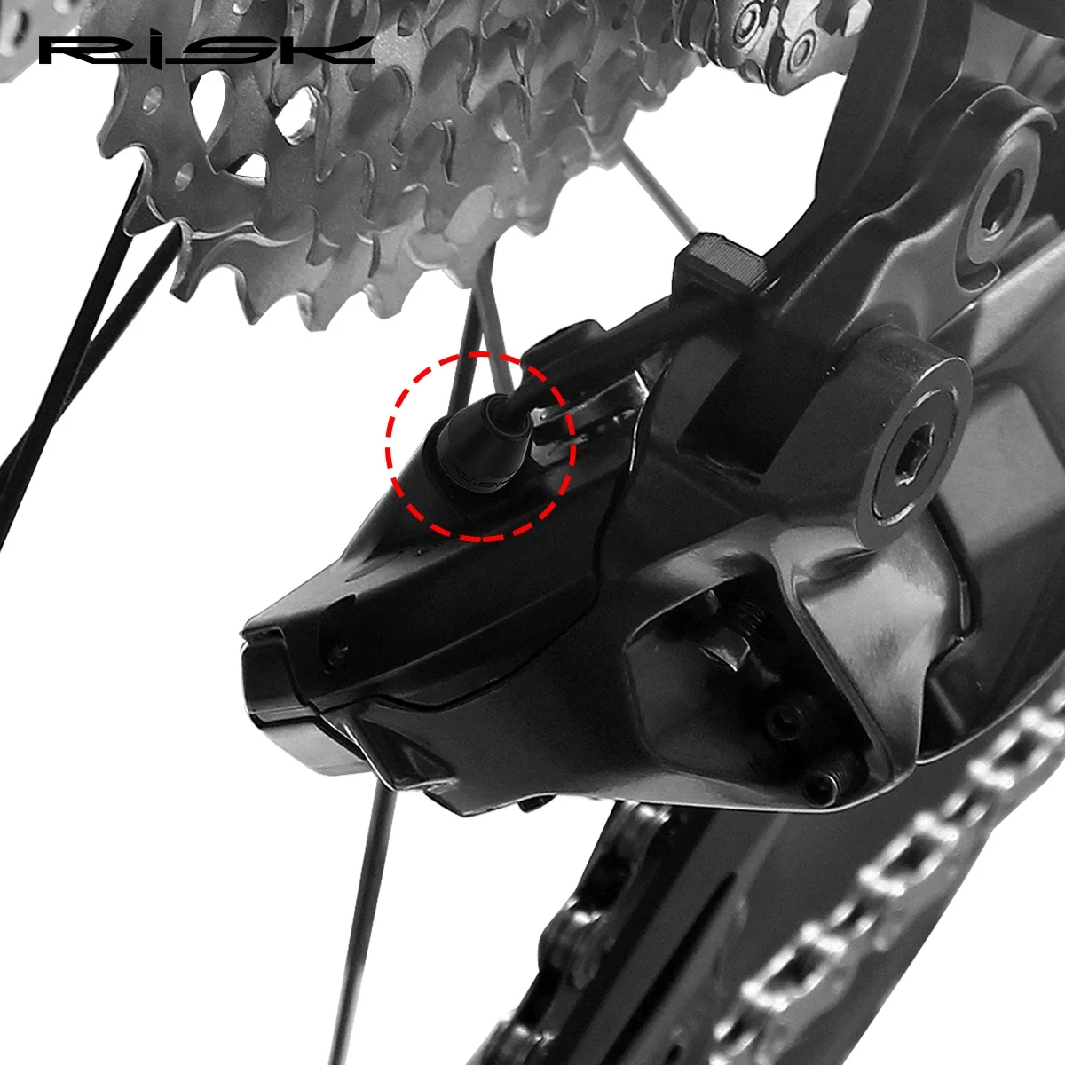 Risk 2pcs Road Bicycle Rear Electric Derailleur Wire Waterproof Cover Bike 12S SD300 Electronic Line Rubber Sleeve R7150/R8150