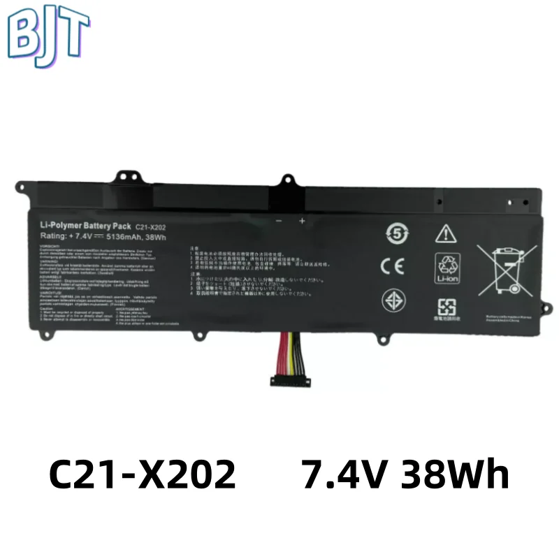 

7.4V 38Wh New C21-X202 Laptop Battery For Asus VivoBook X201E Q200E S200L X202 X202E S200 F201E S200E-CT209H CT182H CT025H