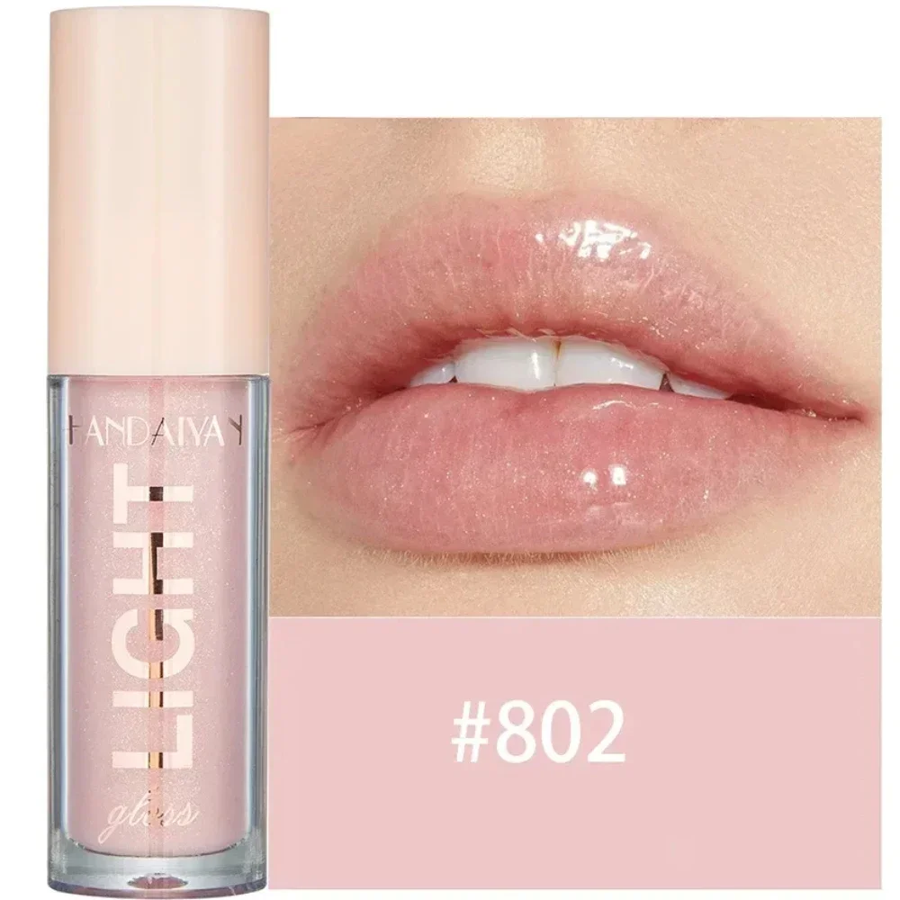 Heallor 1pc Mirror Water Glitter Lip Gloss Glossy Moisturizing Transparent Lip Oil Lasting Clear Primer Hydrating Plump Lipstick