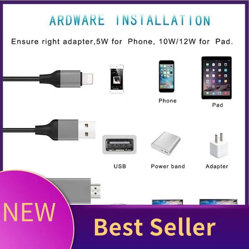

M07K-For Interface To -Compatible CABLE-1080P HDTV To Adapter Cable For Iphone Mobile To TV Projection Cable Red