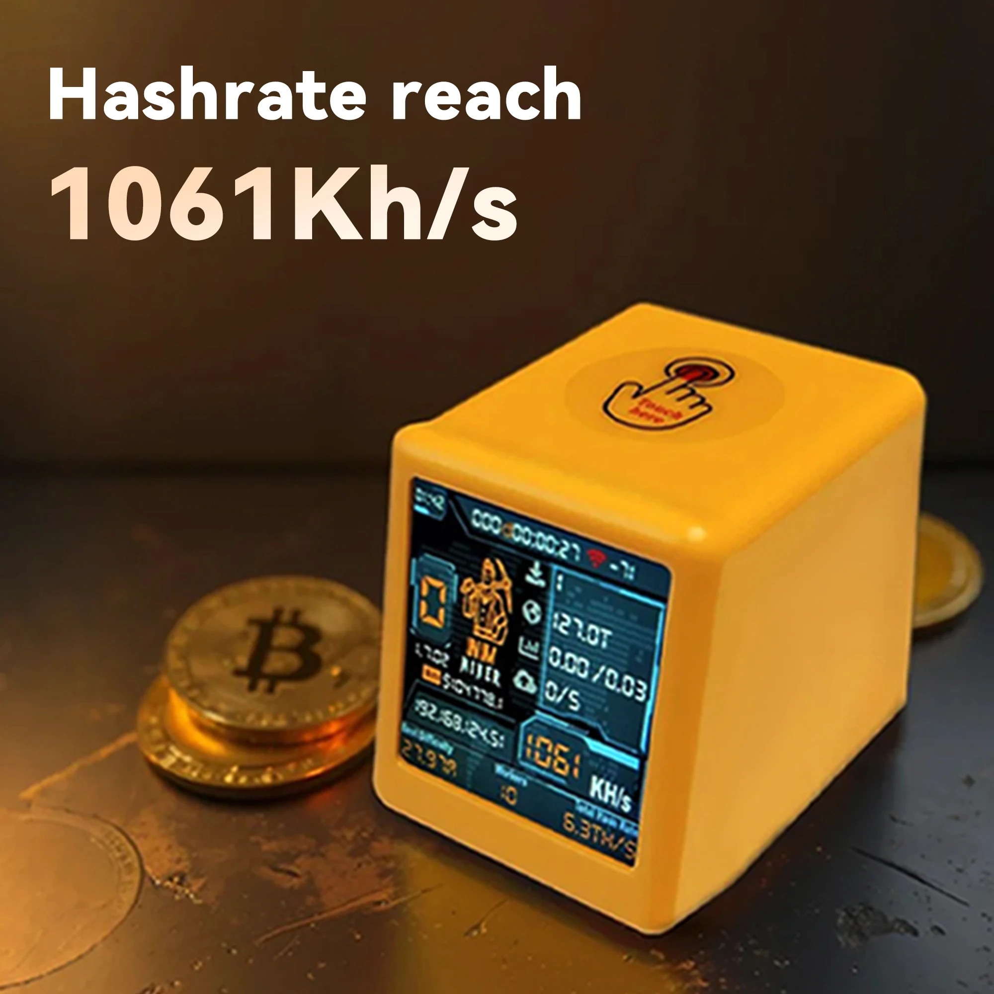 Nerdminer V2 NM Smart TV ESP32 BTC SOLO Lottery Miner Lower Power Consumption Hashrate Reach 1060 KH/s Silent Desktop Clock Gift