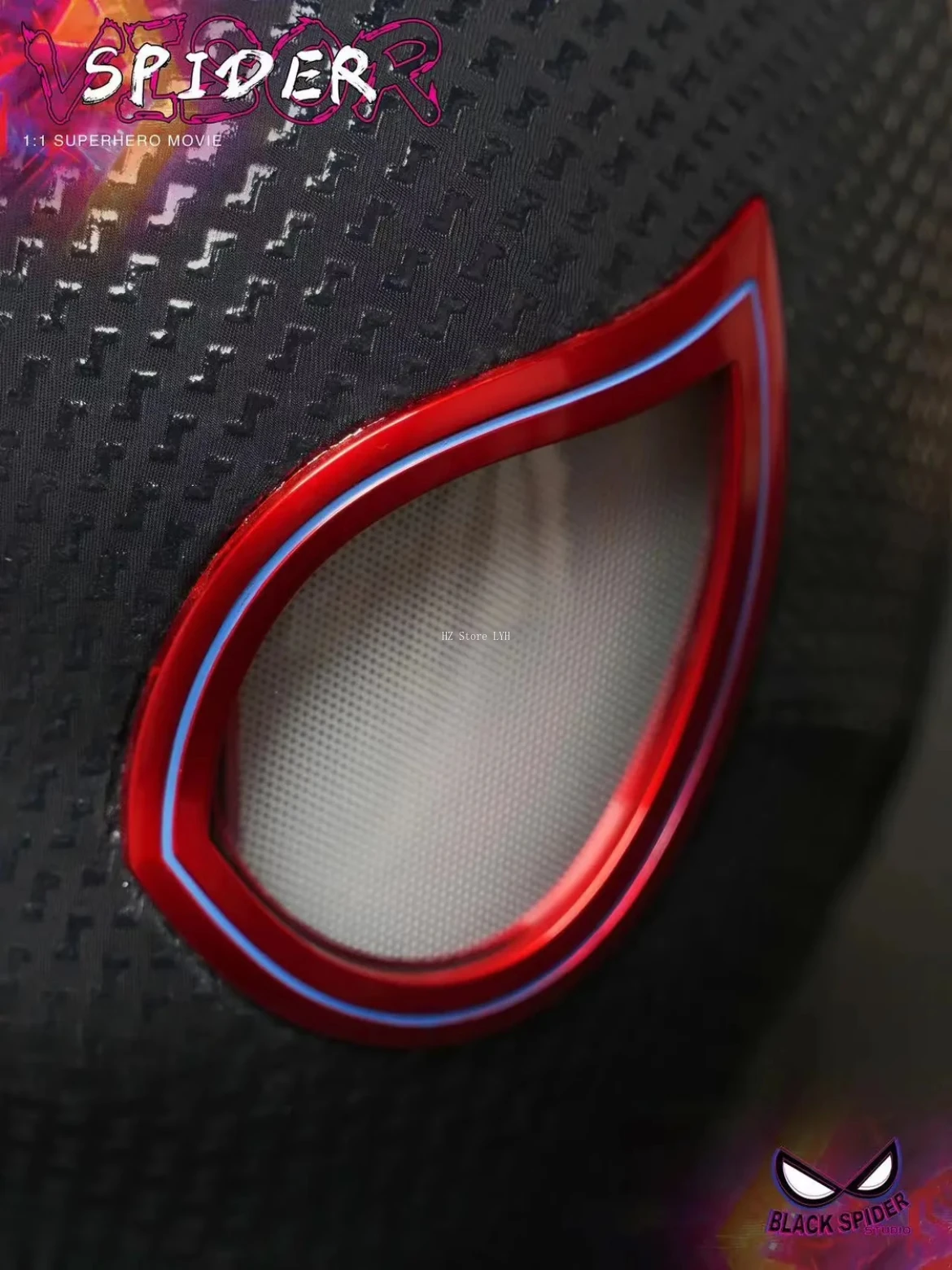 1:1 Miles Morales Mask with Movable Eyes Mascara Electric Gwen Spider Helmet Ring Control Halloween Cosplay Mask Toy Man Gift