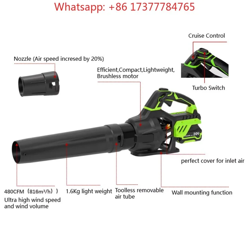 Lightweight Leaf Blower Multi-Purpose Tool for Garden & Driveway