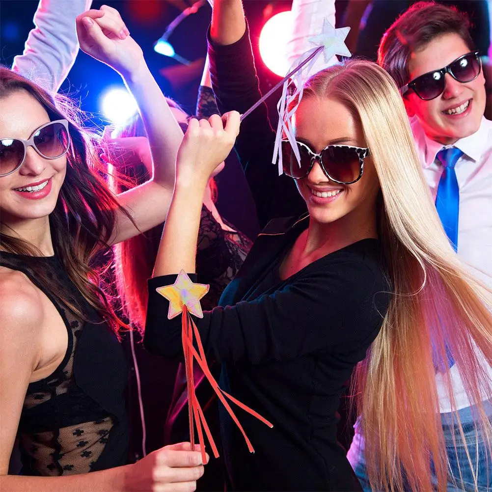 5 Pcs Pentagram Fairy Kids Clothes Girl Performance Cosplay Favor Tassel Stick Clothing Star Party Prop Ab