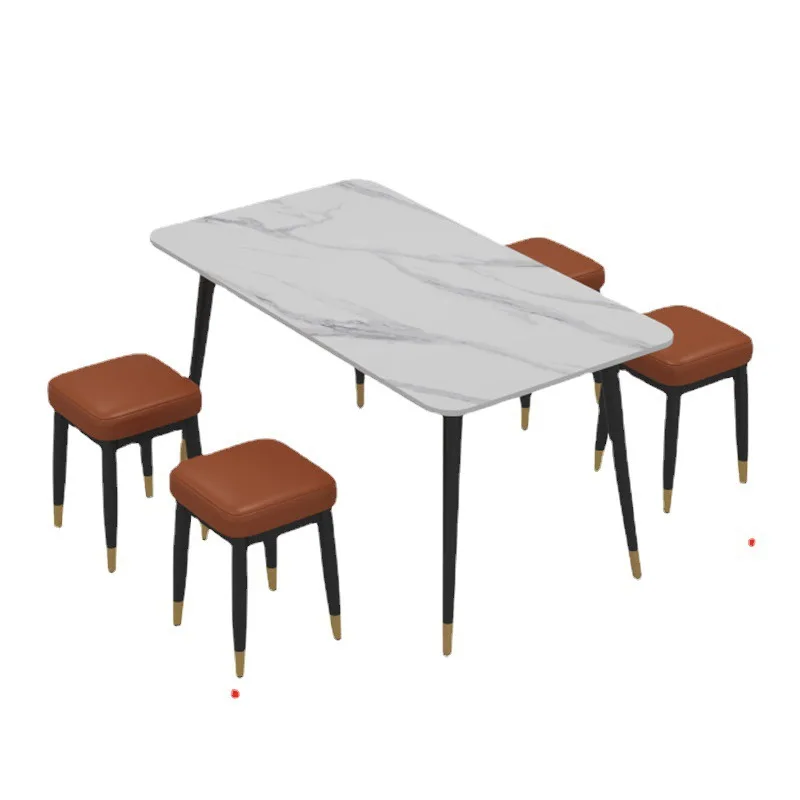 

Table and chair combination cafe dessert shop rock slab restaurant rock slab dining table dining stool