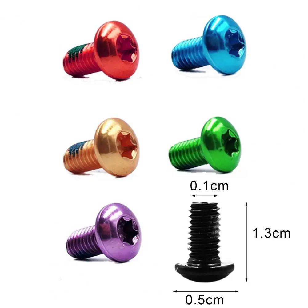 T25 M5x10mm Bicycle Strong Mountain Bike 2Pcs Steel Bike Screws for Road Mountain Bike Rotor Bolts 1Brake Alloy Multi-color Disc