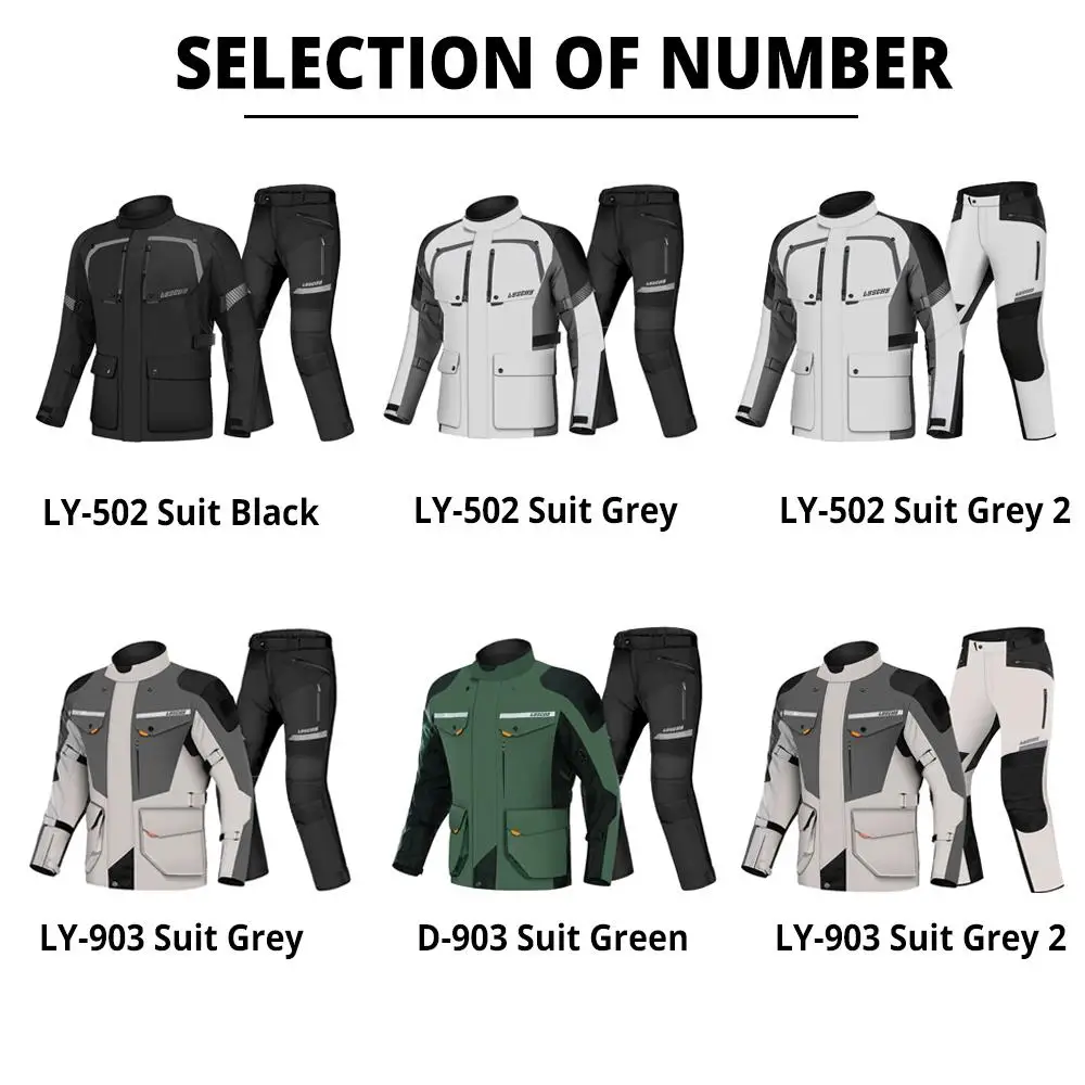 LYSCHY veste de Moto été Moto costume Moto veste d'équitation veste de Motocross respirant imperméable Protection de Moto