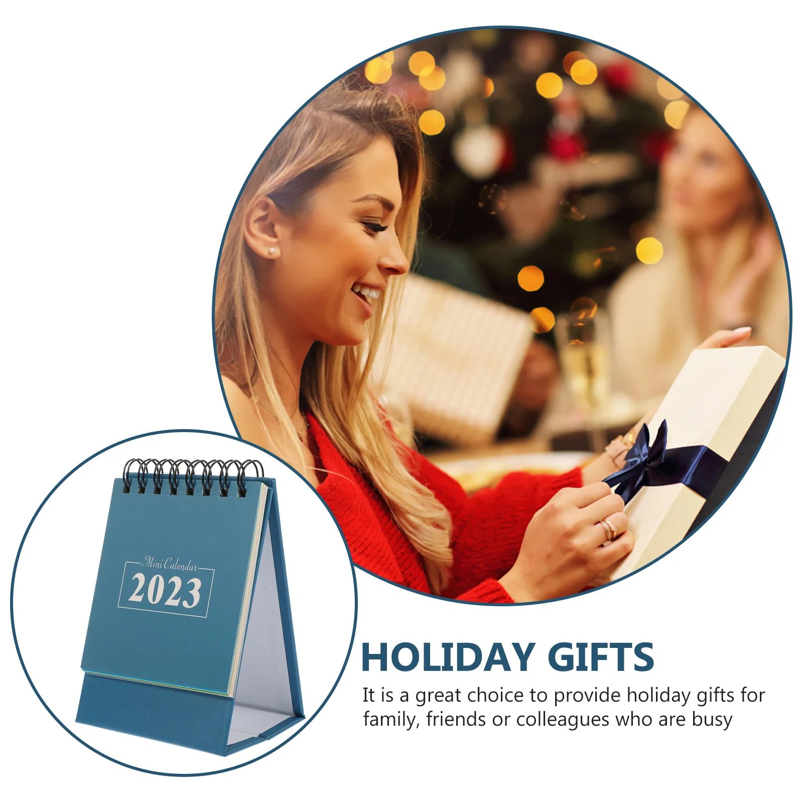 2023 Mini Desk Calendar Small Simple Style Tabletop Desktop Notebook Decorative Paper English Printing Home Office