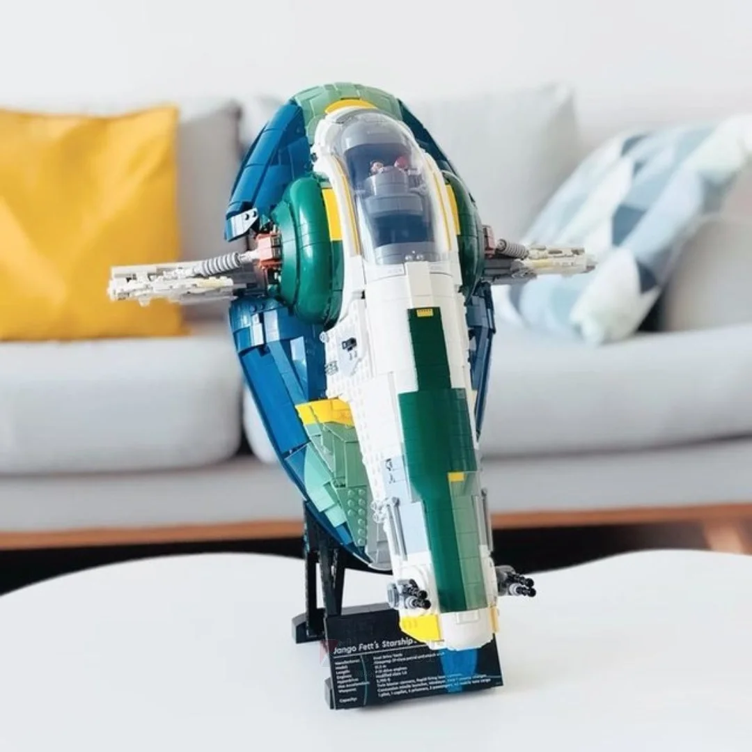 

2025 НОВАЯ модель звездного корабля Firespray, строительные блоки, сделай сам, сборка, технология, коллекция кирпичей для детей и взрослых, рождественские подарки A