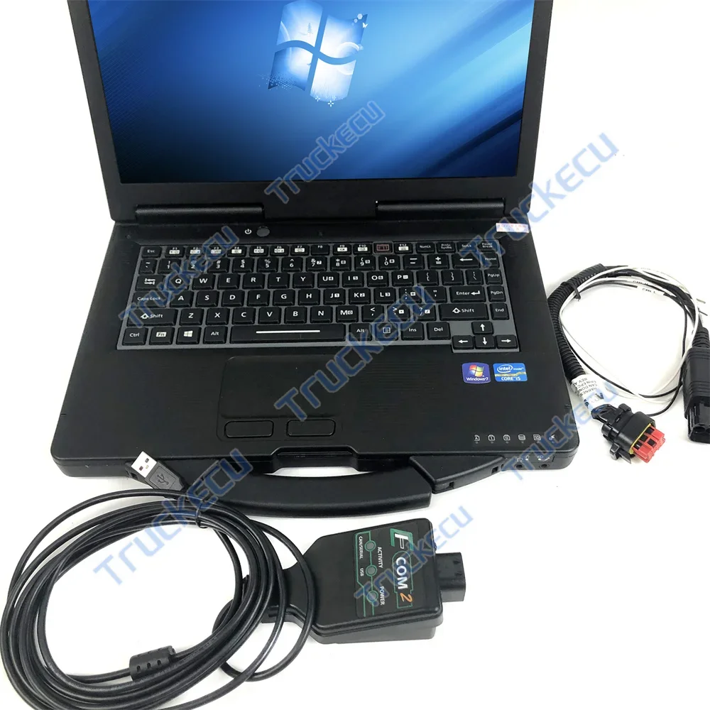 CF53 laptop for caliper ammeter Activation ecom2 for yuchai xichai howo sinotruk gas engine diagnostic Electronic Control Unit