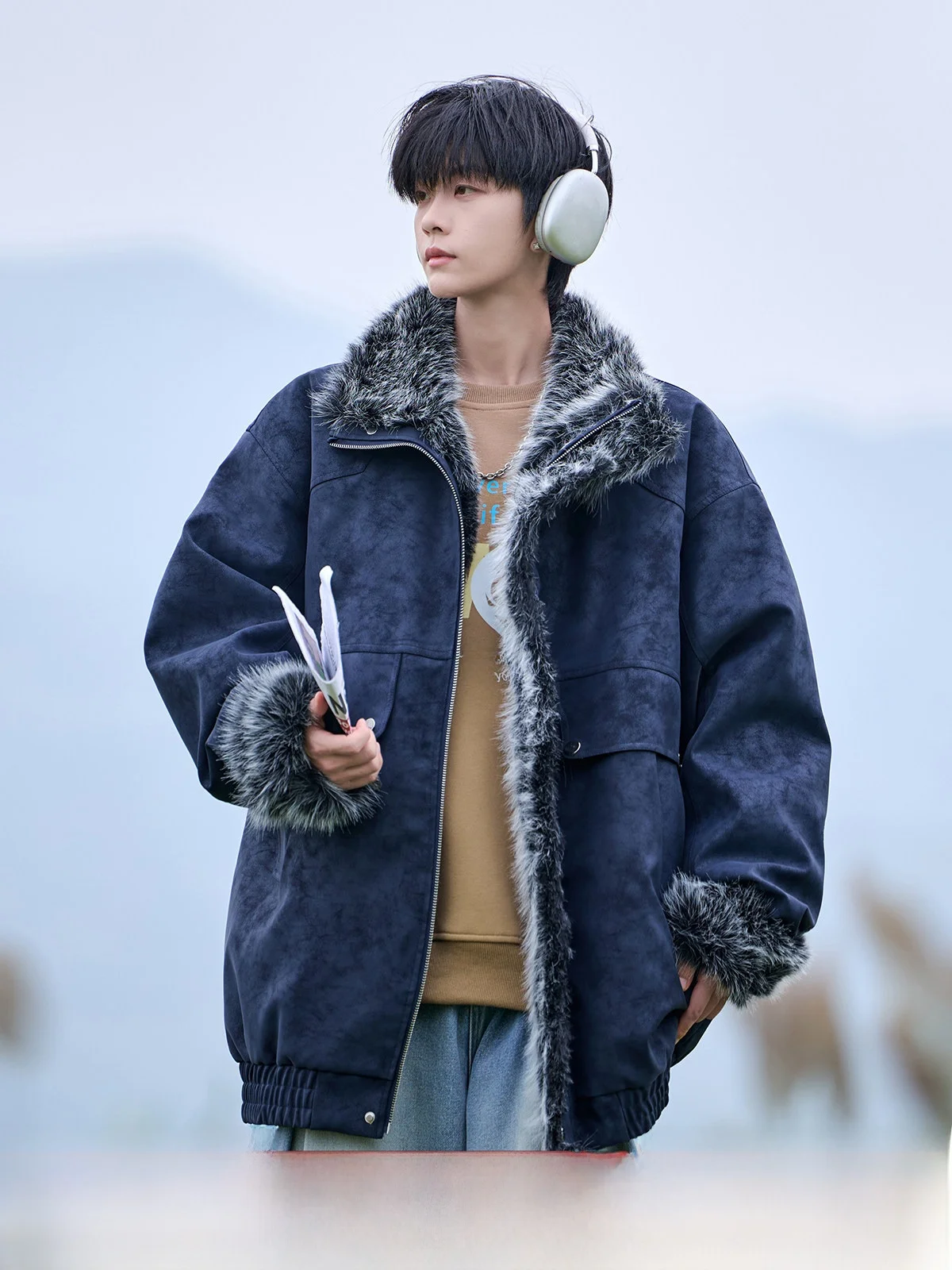 

Мужская зимняя куртка Thiened в ретро-американском стиле из искусственной кожи с пушистым хлопком: тепло, молодость и тренд