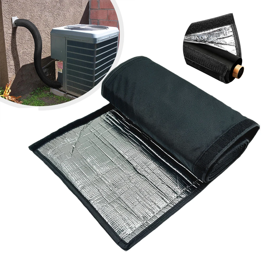 1 قطعة HVAC أنبوب نحاسي غطاء عازل كم أكسفورد القماش 3-layer 72*10.2 ''غطاء أنبوب تكييف الهواء الشمس واقية مقاوم للماء