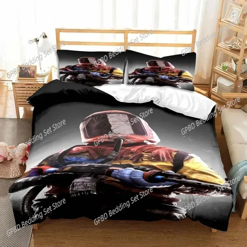 Rust Game Logo Printed Bedding Set Single Twin Double Queen King Cal King Size Bed Linen Set