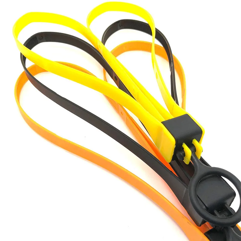 Correa de plástico para amarre de cables, esposas decorativas CS, TMC, engranaje deportivo, corbata de cables desechable, amarillo y negro