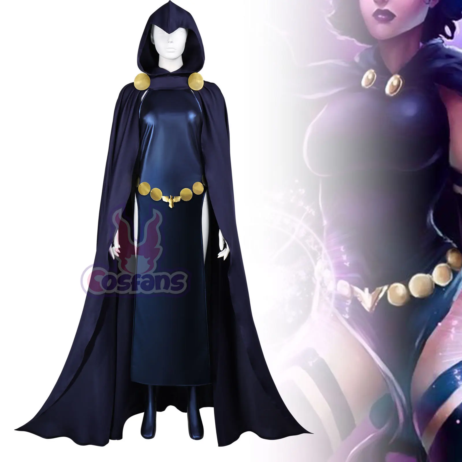 costume-sexy-da-ragazza-teen-raven-travestimento-titans-abbigliamento-fantasia-per-halloween-e-carnevale-set-con-mantello-e-tuta-in-pelle-per-donna