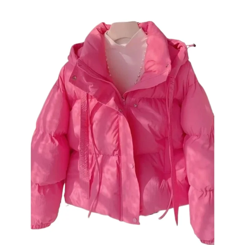 

Premium Temperament Hooded Long-sleeved Cotton Jacket Women's Autumn and Winter New Korean Version Thickened Warm Bread Jacket