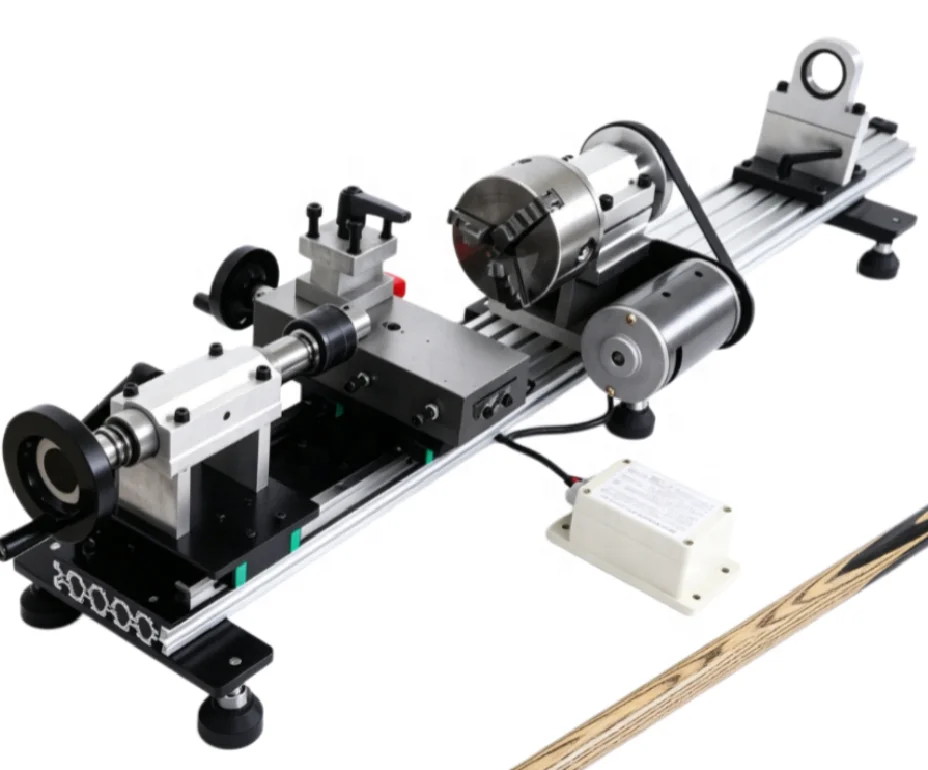 Portable Manual Pool Cue Drill Lathe Machine Horizontal Variable Speed for Snooker Billiard Stick Tip and Thread Core Repair