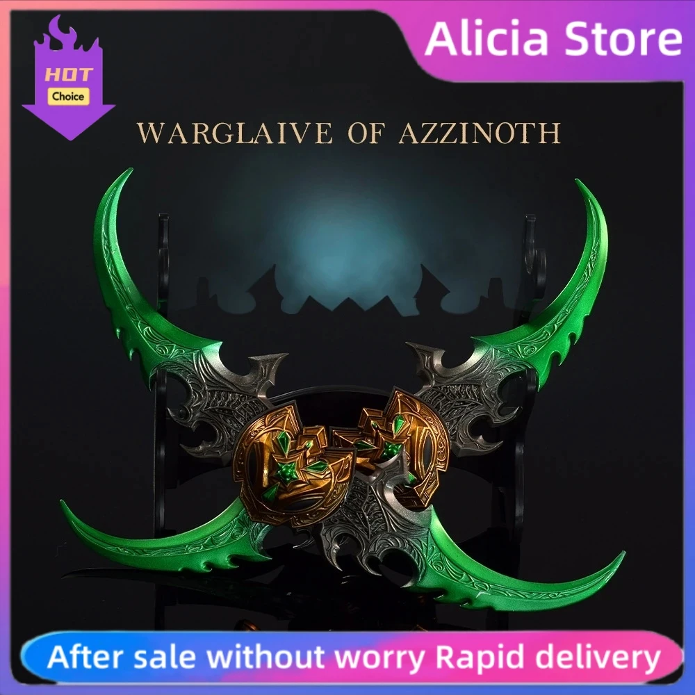 

New World Warcraft Weapon Warglaive Azzinoth Burning Legion Illidan Stormrage Game Peripheral 22cm Metal Model Gifts Toys Boys