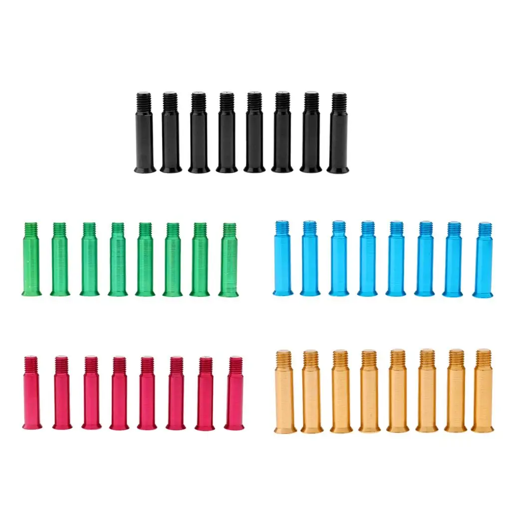 8 Pieces Aluminum Alloy Inline Skates Wheel Skates Axle Screws Bolts