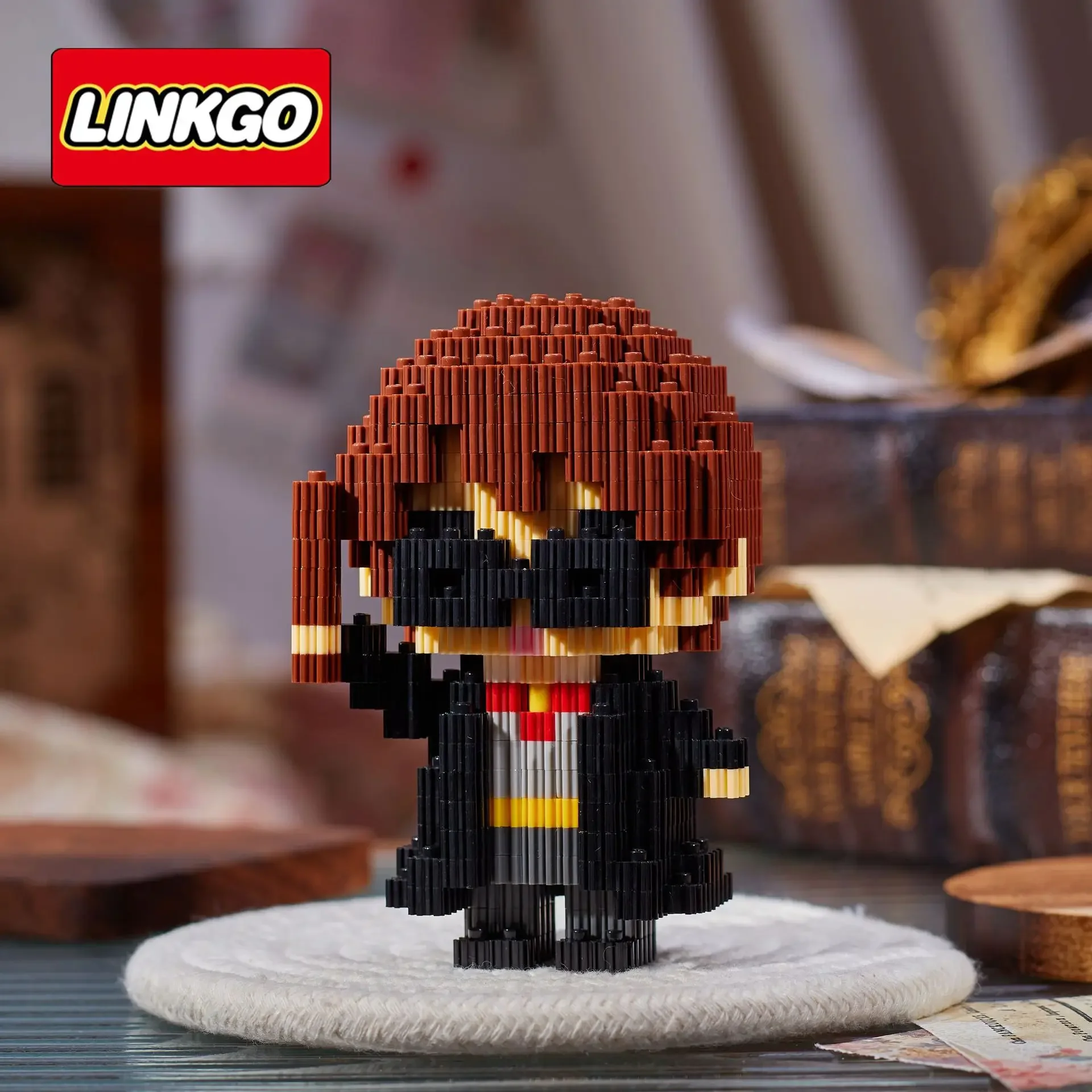 Harry Potter Linkgo Building Blocks 3D Movie Hermione Ron Dumbledore Snape Model Assembly Mini Brick Figure Toys For Kid Gift
