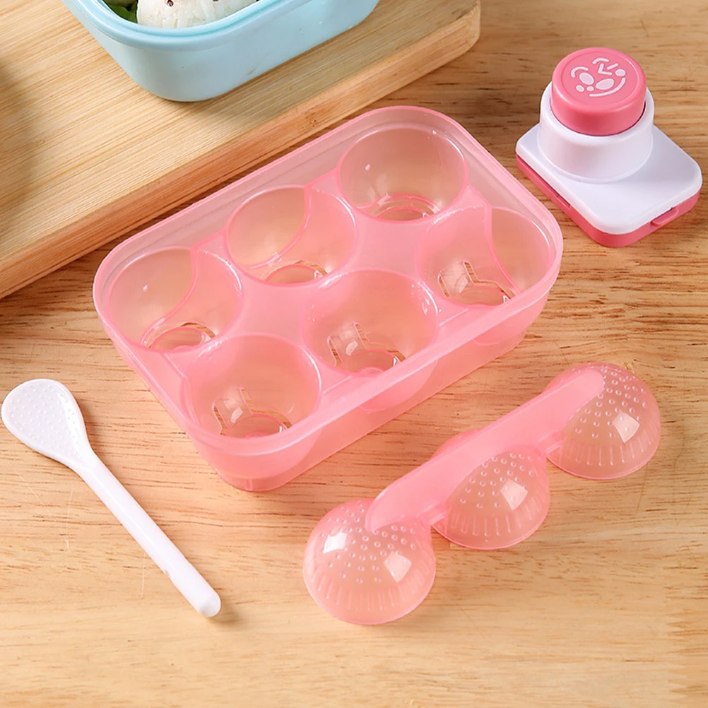 

1 set 3 Pieces Rice Mold Set Cartoon Expression Sushi Mold Rice Maker Plastic Kitchen Tool Rice Mold