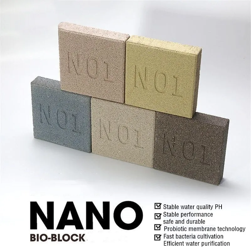 Newest Aquarium Nano Ceramic Filter Media Bio Brick Filter Block High Flow Rate Fish Tank Marine and Freshwater Canister Filter