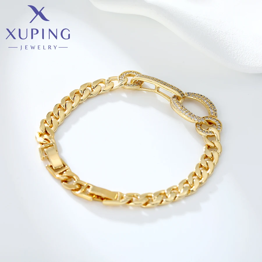 Xuping Schmuck Charm Heißer Verkauf Trendy Gold Farbe Überzogene 19 cm Hand Kette Armband für Frauen Mode Exquisite Geschenk X000925432 – Detail 17