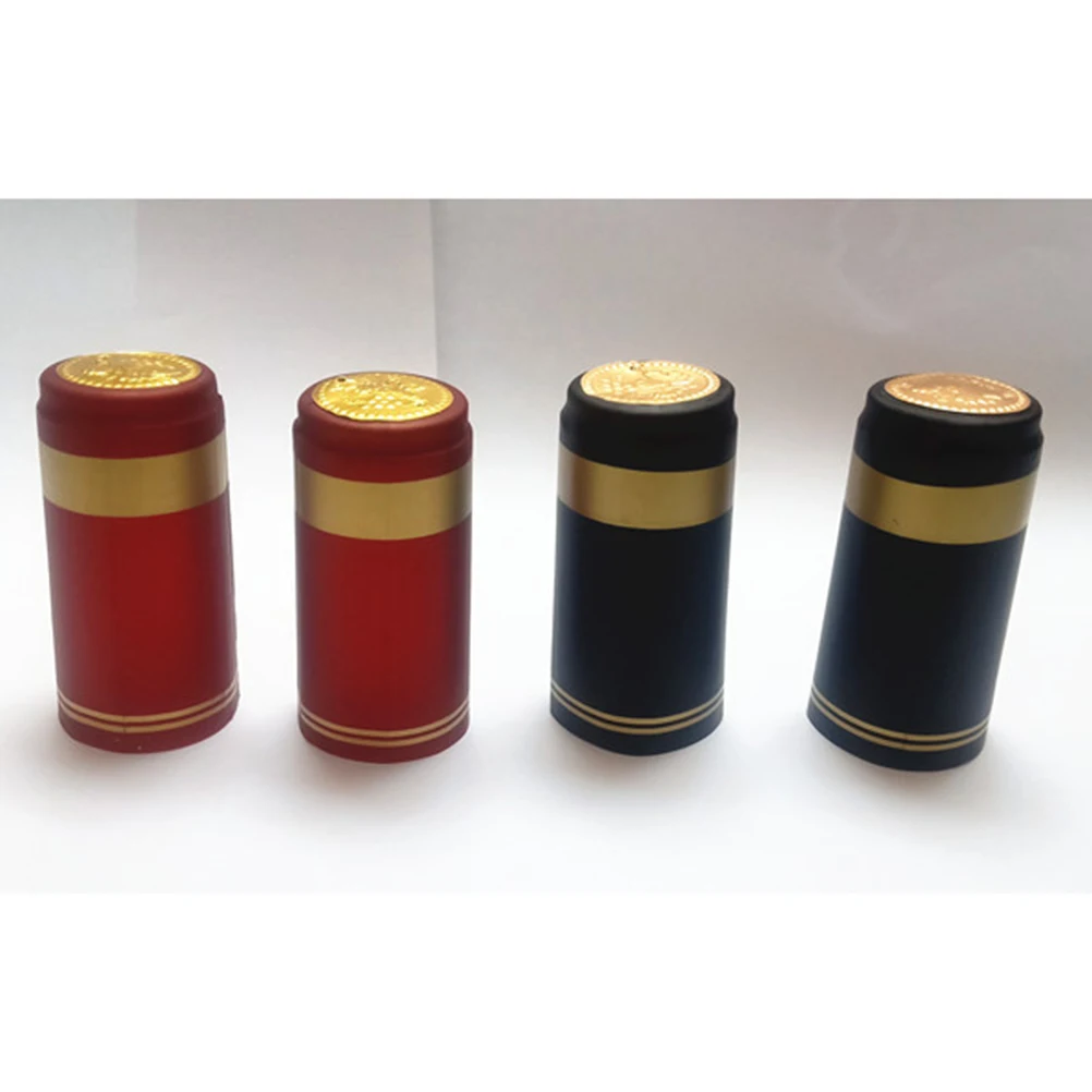 

200 шт. красные термоусадочные капсулы из ПВХ, легко удаляемые красные термоусадочные колпачки, аксессуары для домашнего пивоварения, крышка для бутылки