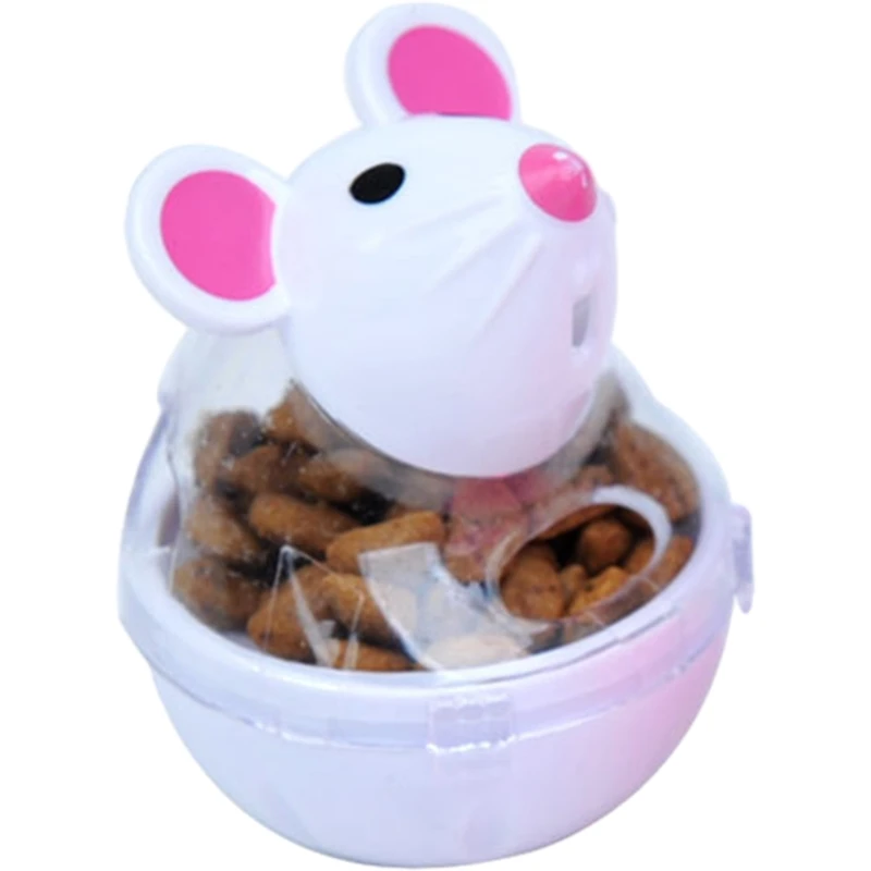 Food Dispenser Mice Toy for Cat Interactive Tumbler Leakage Food Feeder Cat Indoor Teasing Feeding Mice Toy Pet Drop Shipping