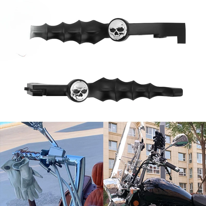 Suitable for Motorcycle Accessories V16 Modification, Universal Black and White Clutch Horn Handle Pull Rod